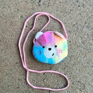 Rainbow Plush Bear Crossbody Bag